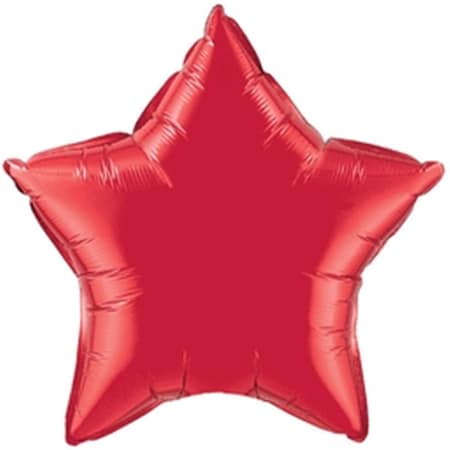 20 In. Ruby Red Star Foil Balloon